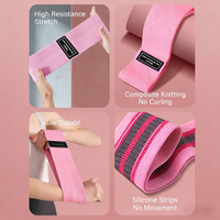 Cinturón de resistencia antideslizante de poliéster/algodón de 120 libras, anillo para levantar cadera, set de yoga para mujeres con experiencia en ejercicios