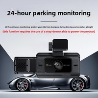 Caméra de tableau de bord de voiture à 3 objectifs 1080P, écran IPS 3,0 pouces, enregistrement triple avant, intérieur, arrière, WiFi, vision nocturne, moniteur de stationnement