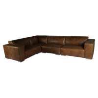 Canapé en cuir matelassé, lot de 7 places, mobilier de salon, haute qualité