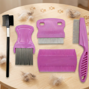 Kit de toilettage pour petits animaux en acier inoxydable, peigne anti-<span class=keywords><strong>poux</strong></span> et kit d'épilation, produits de nettoyage multifonctionnels pour animaux de compagnie, vente en gros - Product Image 2