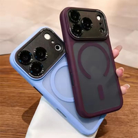 Étui de protection magnétique de luxe pour appareil photo, couleur contrastée, pour iPhone 18 Pro 17 Air 16 15 14 Pro Max, coque magnétique mate en PC