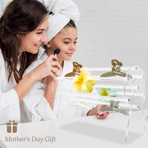 Acrylic <strong>Hair</strong> Accessories Holder,360-Degree Rotating Claw <strong>Clip</strong> <strong>Organizer</strong>,<strong>Hair</strong> <strong>Clip</strong> <strong>Organizer</strong> Display Clear Stand