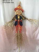 Vente d'usine de pailles en papier et d'épouvantails en tissu à bas prix pour la décoration d'automne et de récolte