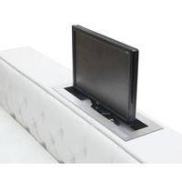 Modernes Design TV-Bett Kingsize-Bett Schlafzimmer Leder Bett rahmen