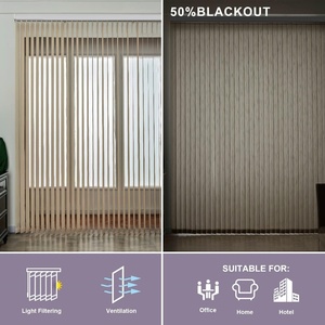 Persianas verticales de barra de <span class=keywords><strong>dobladillo</strong></span> ponderada opaca de estilo de moda de alta calidad 50% para sala de estar - Product Image 2