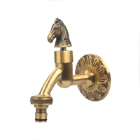 Robinet mural ottoman en laiton doré antique, mitigeur monocommande pour hammam, bec de lavabo de salle de bain de luxe doré