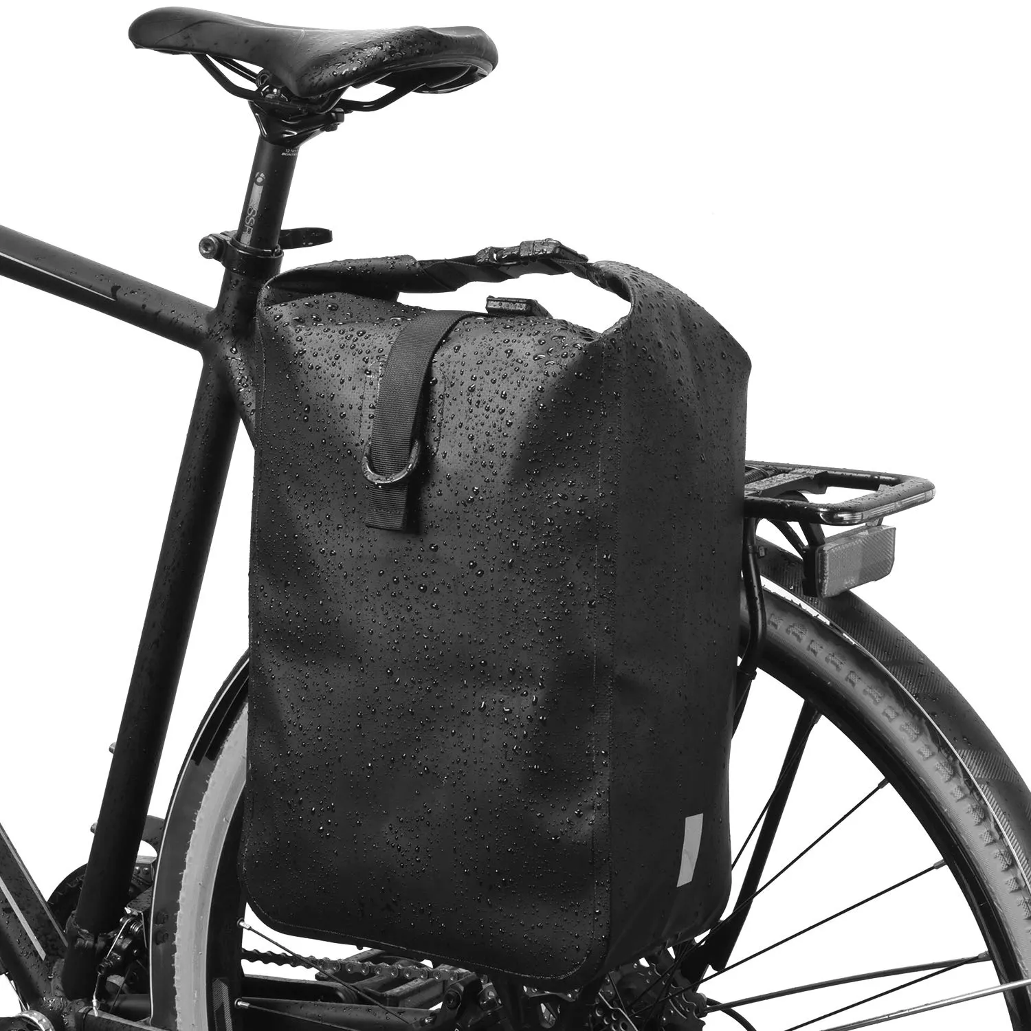 Bolsa multifuncional para ciclismo, bicicleta, banco traseiro, grande capacidade, para esportes ao ar livre, bolsa com cesto, bolsa traseira reflexiva