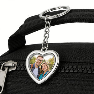 Porte-clés photo personnalisé multi-formes en alliage de zinc, vente en gros d'usine, pour photos de famille, idéal comme cadeau - Product Image 4