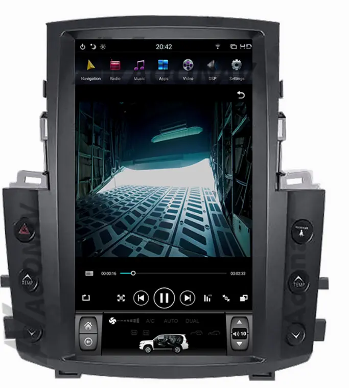 AOONAV รถ Tesla สไตล์แนวตั้งหน้าจอ 4G 13.6 นิ้ว DVD สำหรับ LEXUS LX570 2007-2015 สนับสนุน CarPlay GPS นำทาง
