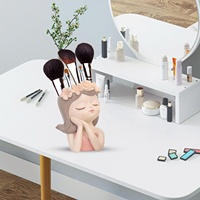 14709 moules de Pot de fleur succulente en silicone en forme de fille 3D, moule de Pot de plante en silicone, moule de porte-pinceau de maquillage en résine