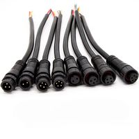Connecteurs mâles et femelles à encliquetage rapide, type M12, tête moulée par injection, avec fil, 2, 3 ou 4 broches (4P5), pour applications aéronautiques