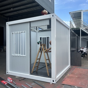 Maisons conteneurs modulaires préfabriquées portables et démontables de 10 pieds à bas prix pour habitation - Product Image 1