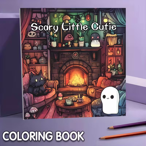 Libro de Colorear de Pequeños Monstruos Adorables para Adultos y Adolescentes, Arte Gótico de Terror Kawaii, Regalo Antiestrés - Product Image 1