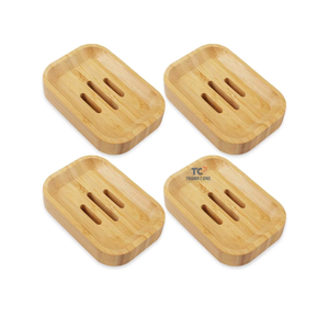 Biodegradable Bamboo Soap Dish Storage Holder for Bathroom Bamboo Natural Soap Dish Tray Engraved Logo - Product Image 4