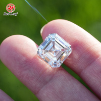 Redleaf IGI Sertifikalı 7-10 karat Asscher Kesim Laboratuvarda Yetiştirilmiş Elmas DEF Renk VVS-VS HPHT & CVD Değerli Taş Toptan Satış Nişan Yüzüğü İçin
