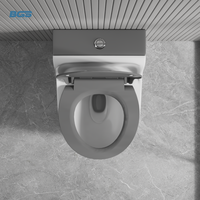 WC monobloc en céramique moderne à double chasse, coloris Marron, Rose, Vert, Bleu, Rouge, Ivoire, Noir, à prix abordable