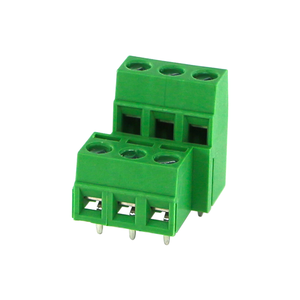 เทอร์มินัลบล็อกแบบสกรู PCB สองระดับ ขั้วต่อไฟฟ้า ระยะพิทช์ 5.08 มม. สีเขียว 250V 15A - Product Image 1