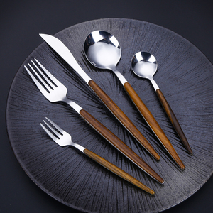 Ensemble de couverts en acier inoxydable <span class=keywords><strong>Ernesto</strong></span> Lidl, vente flash, Jomu, fourchette et <span class=keywords><strong>couteau</strong></span> dorés, couverts de restaurant 5 étoiles - Product Image 6