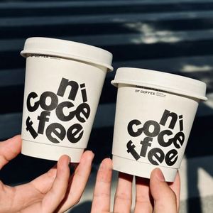 Custom Logo Biodegradable 8oz 12oz 16oz Kraft Paper Double Wall Hot Drink Coffee <b>Cups</b> with Lids - Product Image 4