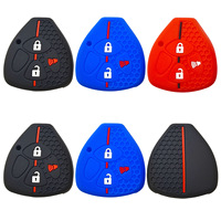 Étui de clé de voiture en silicone haut de gamme à 3 boutons, style nid d'abeille, FT-346 pour Toyota Corolla, Reiz, RAV4, Crown et Camry