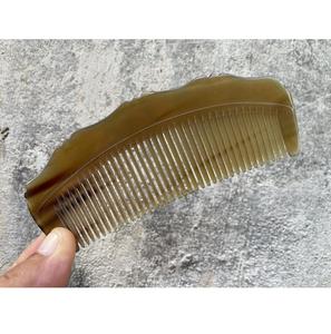 Natural Handmade Buffalo Horn Hair <b>Comb</b> <b>Wide</b> Smooth Tooth For Gentle Detangling Hair Care And Daily Hair Grooming - Product Image 1