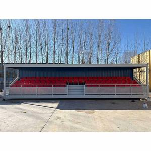 Tribune mobile en acier, conteneur d'expédition extérieur, tribune de football portable, tribune pour spectateurs avec roulettes - Product Image 2