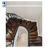 Kit d'escalier en colimaçon pour villa, escalier en colimaçon rond en acier et bois pour grenier, escalier en colimaçon à colonne centrale