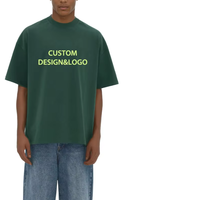 Camiseta de Hombre Personalizable con Logotipo, 100% Algodón, 280g, Hilo Doble, Oversize, Lisa, Teñida, Hombros Caídos, Estilo Urbano, Venta al Por Mayor