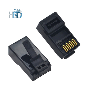 Connecteurs réseau Ethernet RJ45, 8 connecteurs non blindés, 8 connecteurs avec prise modulaire 8P8C, en Nylon, CAT6 - Product Image 1