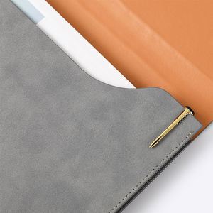 Custom Logo Printing File Bags <b>A4</b> Size <b>Folders</b> PU <b>Leather</b> Documents Storage Bag Business Office Information File Storage <b>Folder</b> - Product Image 4