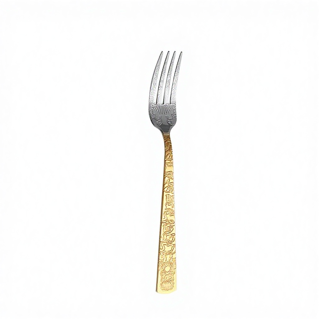 Half gold fork