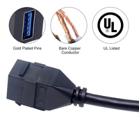 Cable USB3.0 Tipo-C de 20 Pines ROMTRONIC Personalizado, con Blindaje Trenzado, Conductor de Cobre Estañado, Material de PVC, Alta Velocidad para Computadora