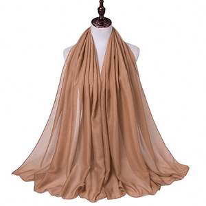 Nouveautés 90*180 CM Automne et Hiver Couleur Unie Foulard Femme Turban Musulman Keffiyeh Hijab YHK0071 - Product Image 3