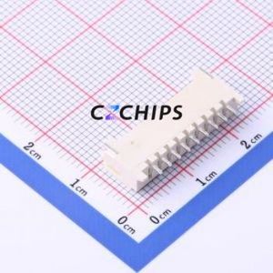 HC-HY-9AWT Wire-to-Board Pin Header SMD,P=2mm,Horizontal Mount Connector 1x9P 2mm Horizontal Mount HY - Product Image 2