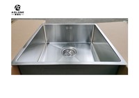 Évier de cuisine encastré simple en acier inoxydable nano noir brossé fait main avec robinet, prix d'usine, marque Meiyu