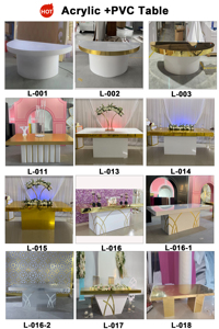 LEDA Hot Sale Wedding Banquet Hall Birthday Party Decor <b>White</b> Acrylic Round <b>Small</b> dessert <b>Table</b> - Product Image 5