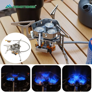 5800瓦防风3燃烧器轻型小型迷你野营燃气灶户外烹饪野餐 - Product Image 2