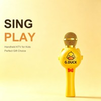 Microphone Karaoké pour Enfants 5.2 800mAh Carte TF 64G Écho Réverbération Haut-parleur Haute Fidélité Micro Sans Fil Cadeau de Noël Jouet