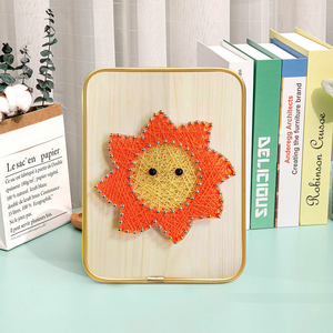 Giocattoli educativi animali creativi all'ingrosso artigianato in legno fai da te bambini String Art - Product Image 4