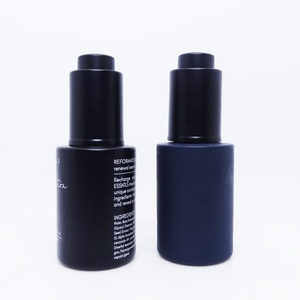 Empty 30 ml 1 oz Custom Black Skincare Oil <b>Bottle</b> 20ml 30ml 50ml Cylinder Luxury Cosmetic Hair Serum Glass Dropper <b>Bottle</b> - Product Image 2