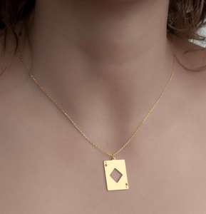 Collana di carte da gioco placcate in <span class=keywords><strong>oro</strong></span> 18k <span class=keywords><strong>asso</strong></span> di picche gioielli con ciondolo da Poker personalizzato ciondolo giocatore del casinò fascino Blackjack <span class=keywords><strong>asso</strong></span> di cuori - Product Image 2