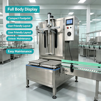 Machine industrielle de remplissage de liquides haute précision contrôlée par PLC pour boissons et huiles, avec protection contre les surcharges pour grandes jerricans et calibrage simplifié