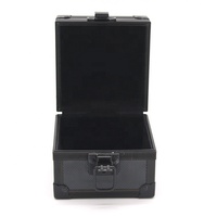 Boîtes cadeaux portables vides en aluminium noir-Petit boîtier de montre Style polyvalent Classique Luxe Décontracté Simple