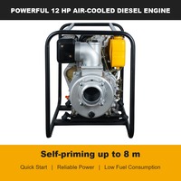 Pompa Air Bertekanan Tinggi Mesin Diesel VISION 4 Inch untuk Pertanian, Self Priming, Sentrifugal, Dewatering OEM DWP100
