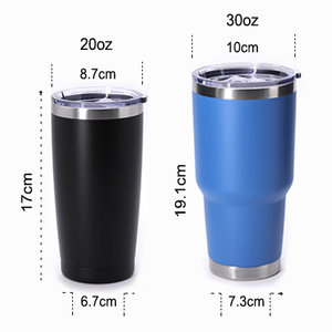 Edelstahl-Thermobecher Doppelwandig 20oz 30oz Yeticooler Isolierter Reisebecher Thermosdeckel mit Strohhalm - Product Image 4