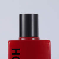 Flacon plat en plastique PET de 200 ml pour cosmétiques, avec bouchon intérieur, pour vernis à ongles, démaquillant, soins de la peau