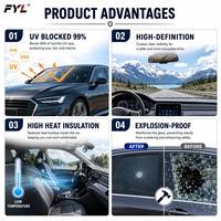 Film de fenêtre en céramique IR90 haute définition IRR90% UV99% anti-éblouissement, film solaire de luxe pour vitres de voiture, 8 ans