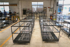 Su misura In Vetro Gondola Scaffalature Vendita Al Dettaglio Vetrina Dispositivi del Deposito di Ferro Nero Luce Gondola Scaffalature Display di Stand di Forniture - Product Image 4