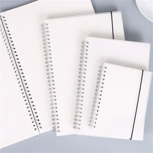 Carnets de notes à spirale de bureau en papier ligné large sans date avec logo personnalisé pour étudiant