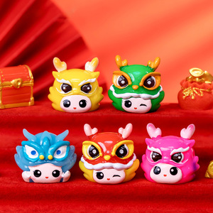 9 Estilos, Regalo de Año Nuevo 2024, Decoración 3D del Año del Dragón del Zodiaco, Adornos Lindos para Jardín, Escritorio y Hogar, Recuerdo, Escultura, Mini Muñeca, Juguetes - Product Image 3